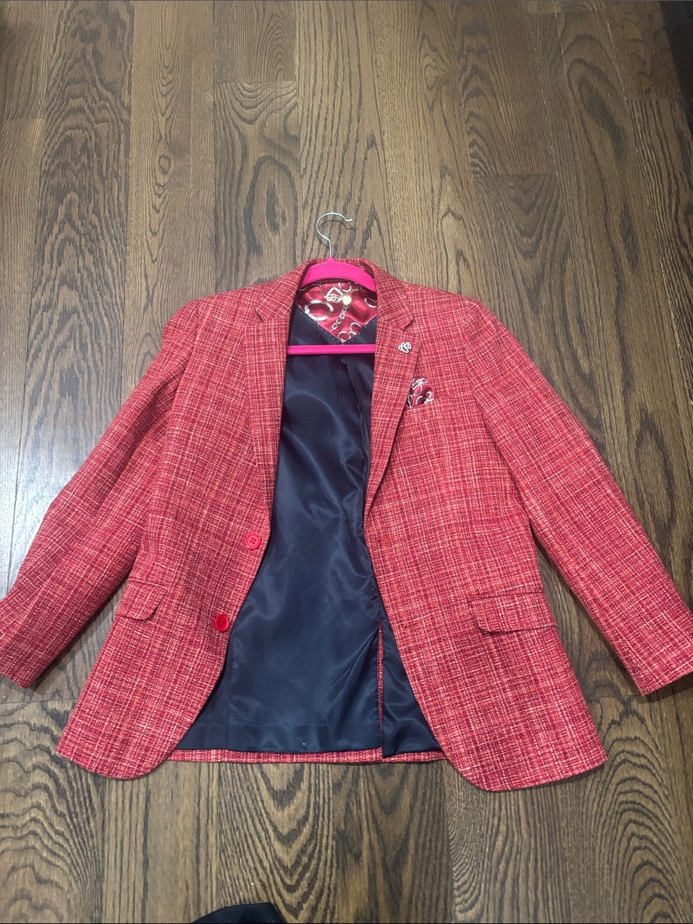 Boys Blazer / Sport Coat (Sz 10) Red Textured